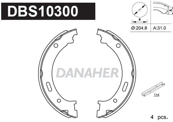 Danaher DBS10300 Parking brake shoes DBS10300