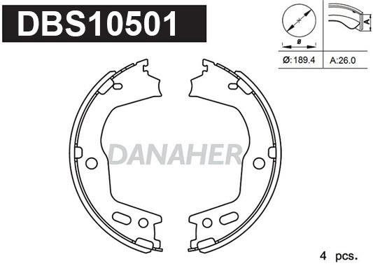 Danaher DBS10501 Parking brake shoes DBS10501