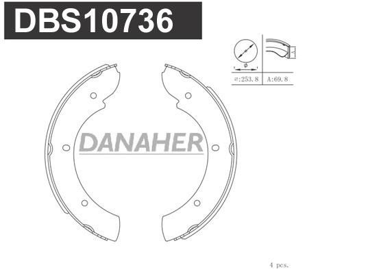 Danaher DBS10736 Parking brake shoes DBS10736