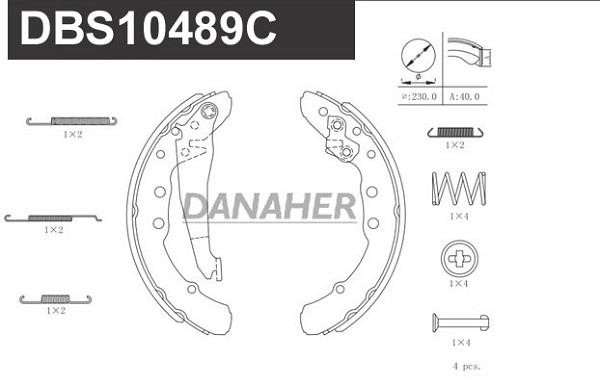 Danaher DBS10489C Brake shoe set DBS10489C