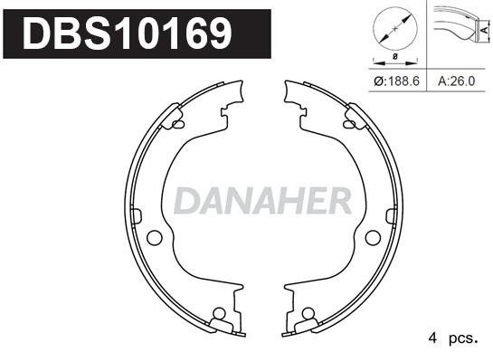 Danaher DBS10169 Parking brake shoes DBS10169