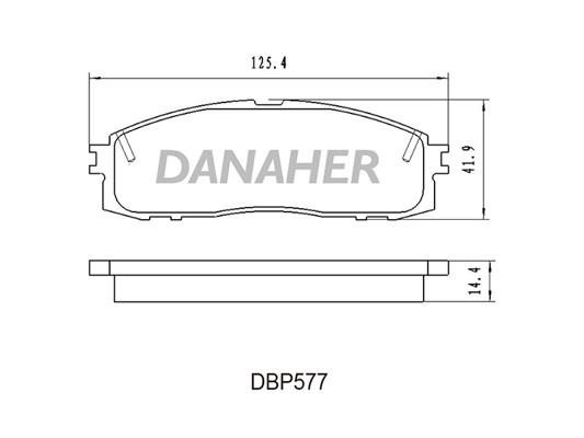 Danaher DBP577 Brake Pad Set, disc brake DBP577