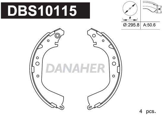 Danaher DBS10115 Brake shoe set DBS10115