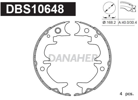 Danaher DBS10648 Parking brake shoes DBS10648