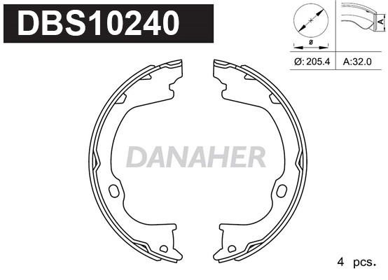 Danaher DBS10240 Parking brake shoes DBS10240