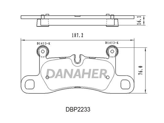 Danaher DBP2233 Brake Pad Set, disc brake DBP2233