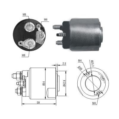 We Parts 471480197 Solenoid switch, starter 471480197