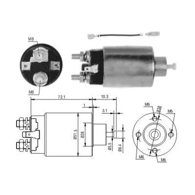 We Parts 471480221 Solenoid switch, starter 471480221