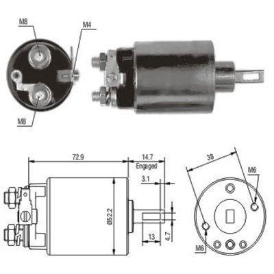 We Parts 471480055 Solenoid switch, starter 471480055