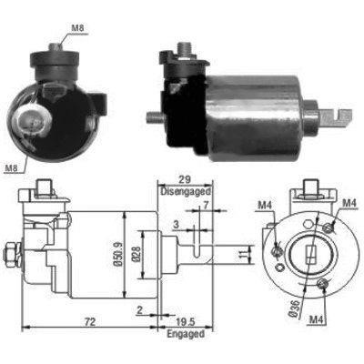 We Parts 471480079 Solenoid switch, starter 471480079