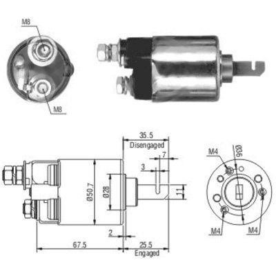 We Parts 471480112 Solenoid switch, starter 471480112