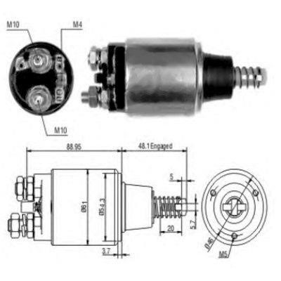 We Parts 471480191 Solenoid switch, starter 471480191