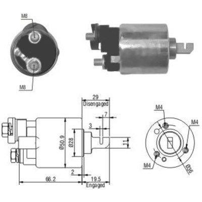 We Parts 471480052 Solenoid switch, starter 471480052