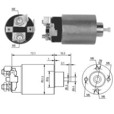 We Parts 471480162 Solenoid switch, starter 471480162