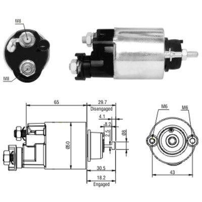 We Parts 471480163 Solenoid switch, starter 471480163