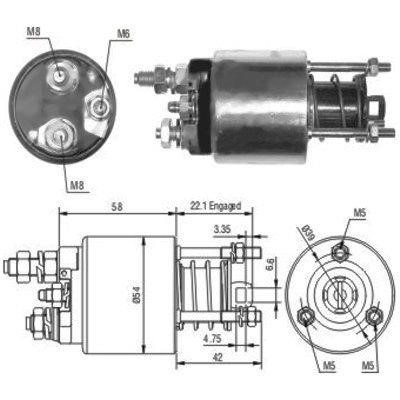 We Parts 471480077 Solenoid switch, starter 471480077