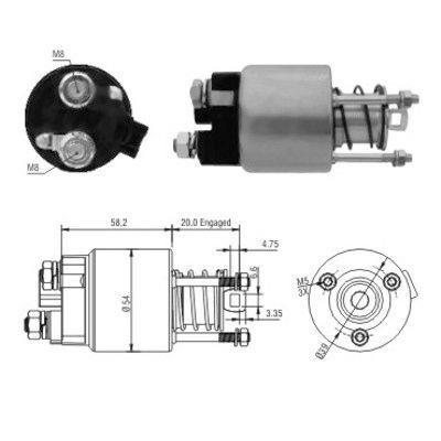 We Parts 471480101 Solenoid switch, starter 471480101