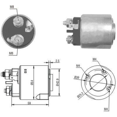 We Parts 471480160 Solenoid switch, starter 471480160