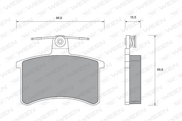 Ween 151-1450 Brake Pad Set, disc brake 1511450