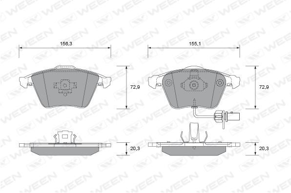 Ween 151-1806 Brake Pad Set, disc brake 1511806