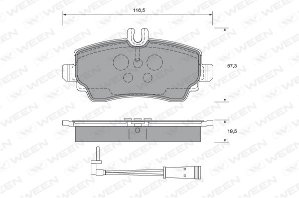 Ween 151-1894 Brake Pad Set, disc brake 1511894
