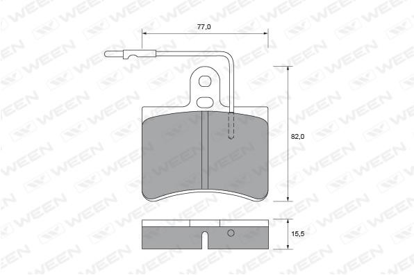 Ween 151-2157 Brake Pad Set, disc brake 1512157