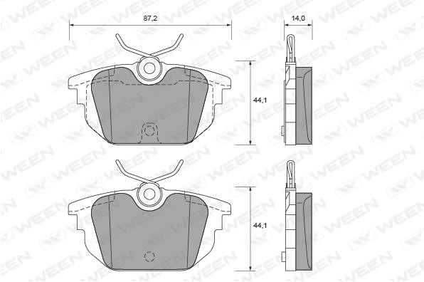 Ween 151-1793 Brake Pad Set, disc brake 1511793