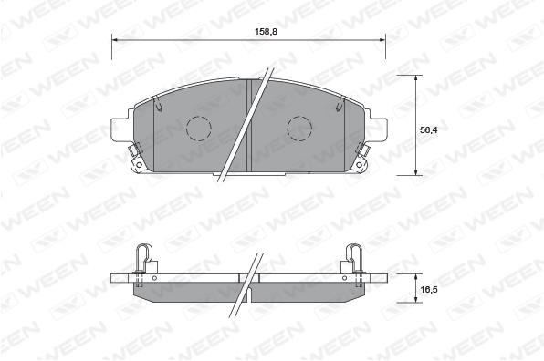 Ween 151-1371 Brake Pad Set, disc brake 1511371