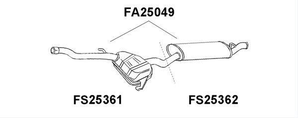 Faurecia FS25361 Middle Silencer FS25361