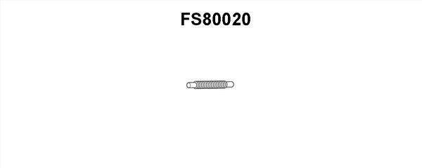 Faurecia FS80020 Corrugated Pipe, exhaust system FS80020