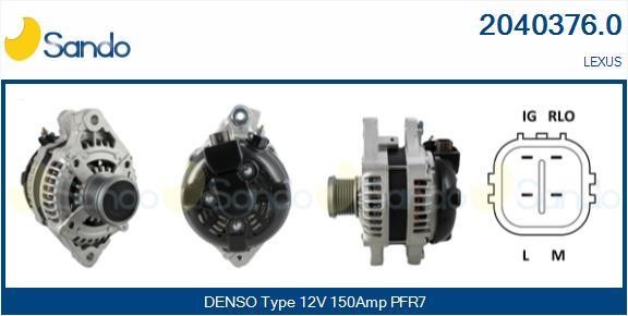 Sando 2040376.0 Alternator 20403760