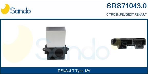 Sando SRS71043.0 Resistor, interior blower SRS710430