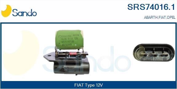 Sando SRS74016.1 Pre-resistor, electro motor radiator fan SRS740161