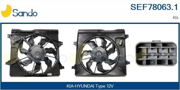 Sando SEF78063.1 Electric Motor, radiator fan SEF780631