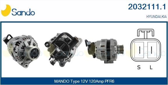 Sando 2032111.1 Alternator 20321111