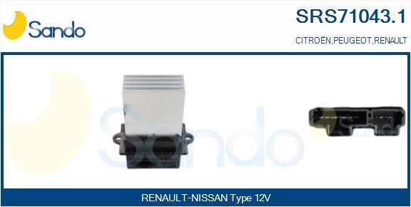 Sando SRS71043.1 Resistor, interior blower SRS710431