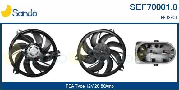 Sando SEF70001.0 Electric Motor, radiator fan SEF700010