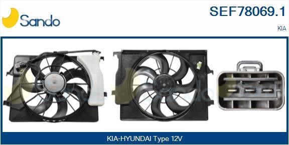 Sando SEF78069.1 Electric Motor, radiator fan SEF780691