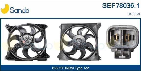 Sando SEF78036.1 Electric Motor, radiator fan SEF780361