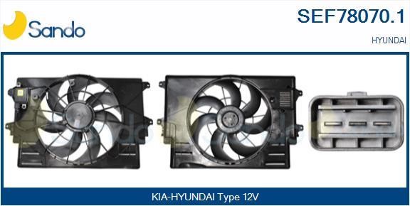 Sando SEF78070.1 Electric Motor, radiator fan SEF780701
