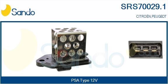 Sando SRS70029.1 Pre-resistor, electro motor radiator fan SRS700291
