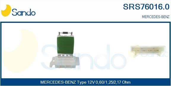 Sando SRS76016.0 Resistor, interior blower SRS760160