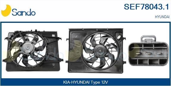 Sando SEF78043.1 Electric Motor, radiator fan SEF780431