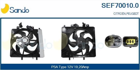 Sando SEF70010.0 Electric Motor, radiator fan SEF700100
