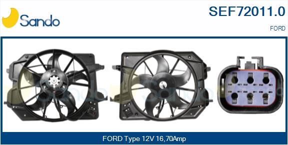 Sando SEF72011.0 Electric Motor, radiator fan SEF720110