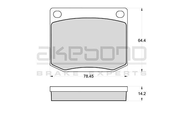 Akebono AN-4069KE Brake Pad Set, disc brake AN4069KE