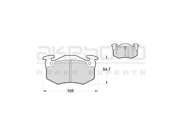 Akebono AN-4762K Brake Pad Set, disc brake AN4762K