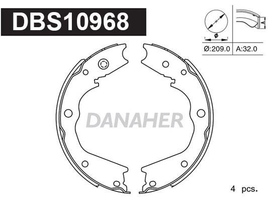 Danaher DBS10968 Parking brake shoes DBS10968
