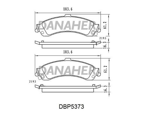 Danaher DBP5373 Rear disc brake pads, set DBP5373