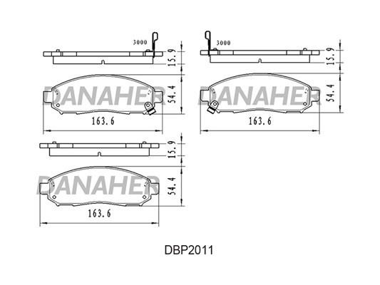 Danaher DBP2011 Brake Pad Set, disc brake DBP2011
